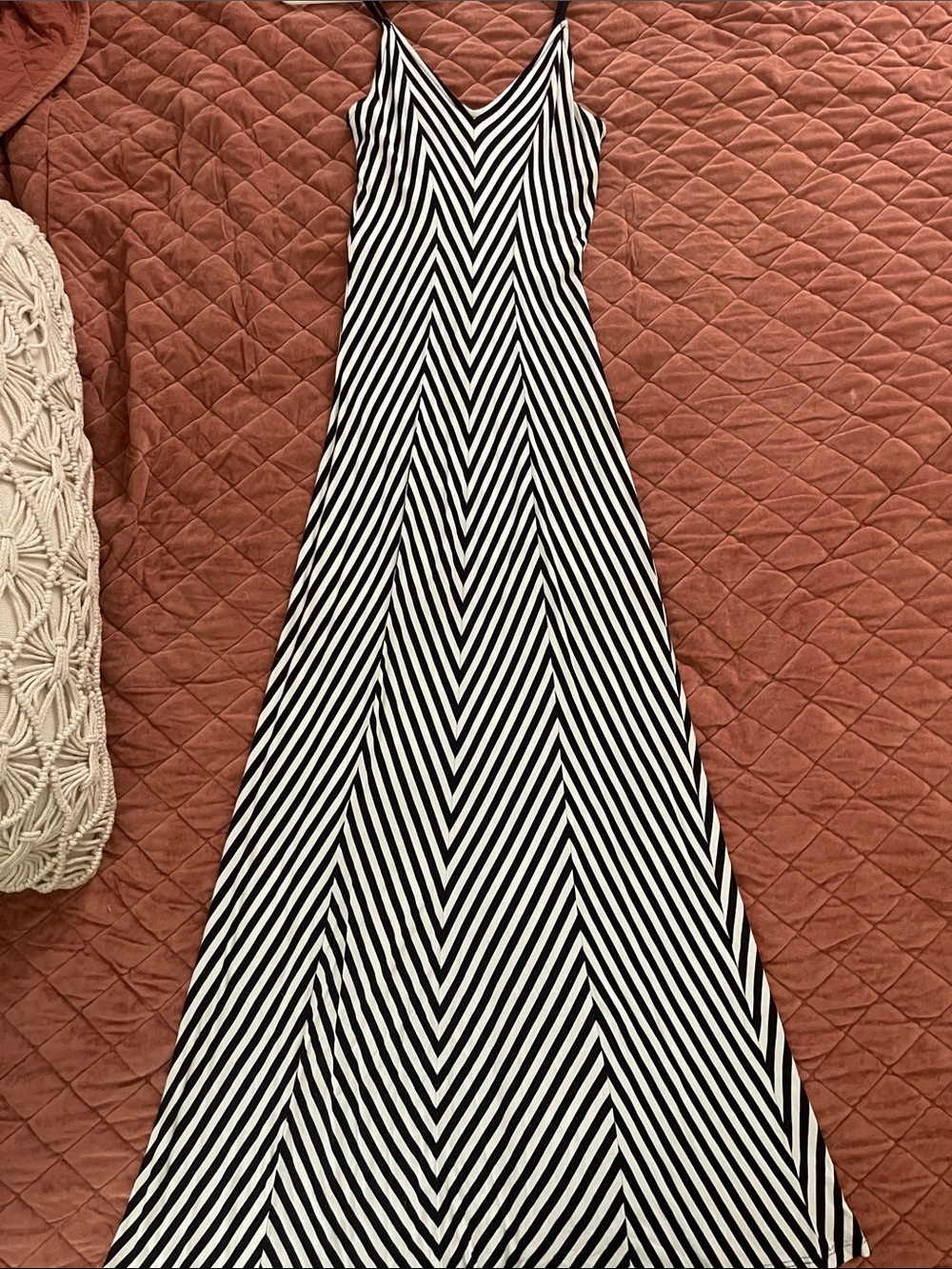 Target Mossimo Black and White Striped Maxi Dress